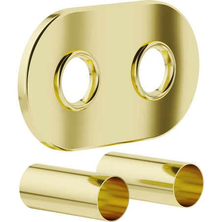 Ensemble de masquage double pour radiateur Mexen R, doré - W905-000-50