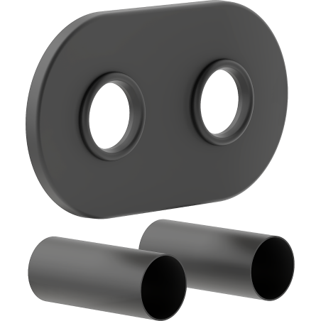 Mexen 2R kit de finition double pour radiateur, anthracite - W905-000-66