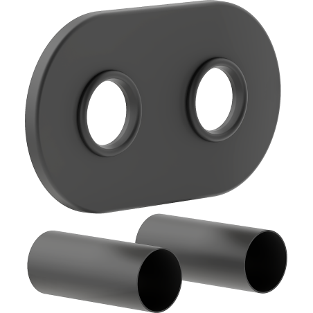 Mexen Uni-Term R ensemble de masquage double pour radiateur, anthracite - W905-000-66