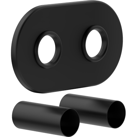 Mexen R ensemble cache double pour radiateur, noir - W905-000-70