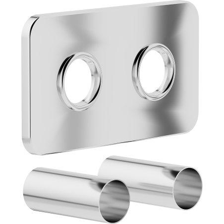 Mexen 2S Ensemble cache-raccord double pour radiateur, chrome - W910-000-01