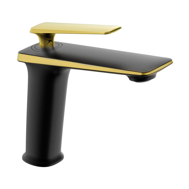 Mexen Purus robinet de lavabo, Noir/Or - 745800-75