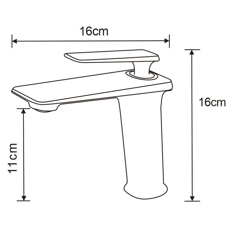 Mexen Purus mitigeur de lavabo, noir/or rose - 745800-76