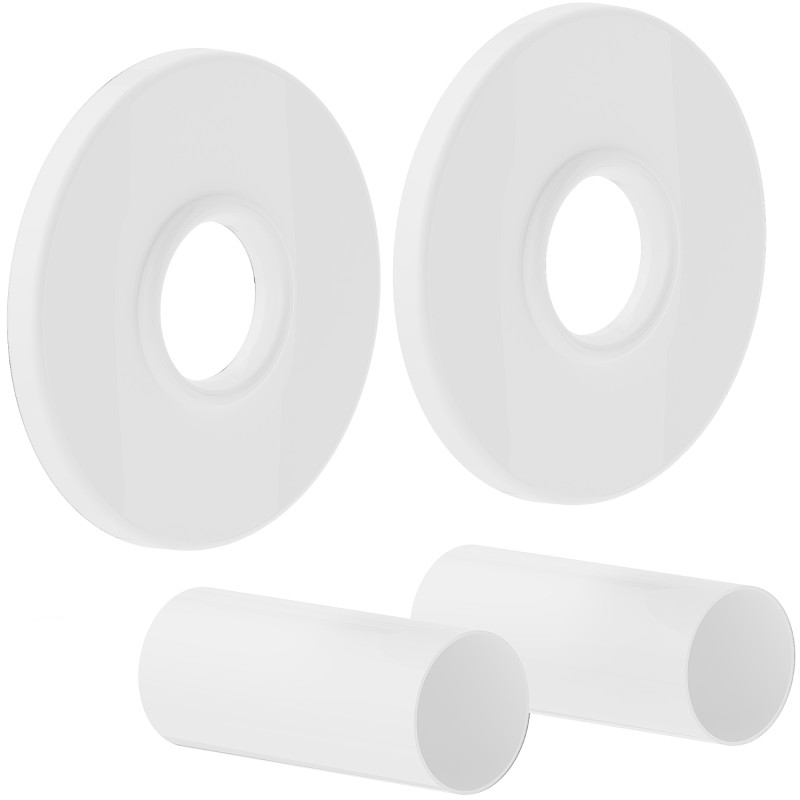 Mexen 1R kit de finition simple pour radiateur, blanc - W904-000-20