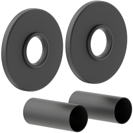Mexen 1R kit de finition simple pour radiateur, anthracite - W904-000-66
