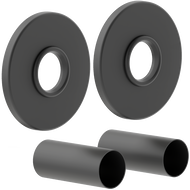 Mexen 1R kit de finition simple pour radiateur, anthracite - W904-000-66