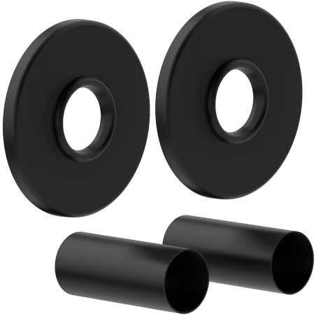 Mexen 1R kit de finition simple pour radiateur, noir - W904-000-70