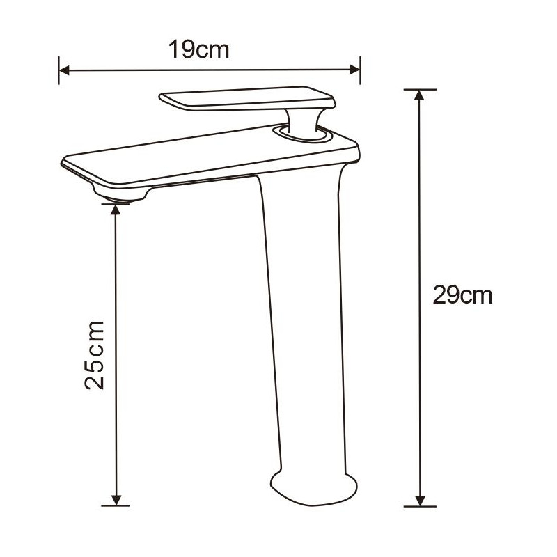 Mexen Purus robinet de lavabo haut, blanc/doré - 745810-25