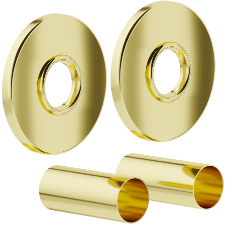 Mexen 1R set de finition simple pour radiateur, doré - W904-000-50