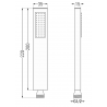 Mexen R-02 pommeau de douche 1 fonction, blanc - 79500-20