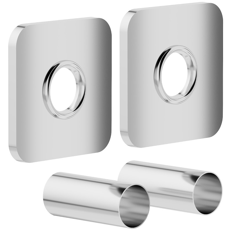 Mexen 1S kit de finition simple pour radiateur, chromé - W909-000-01