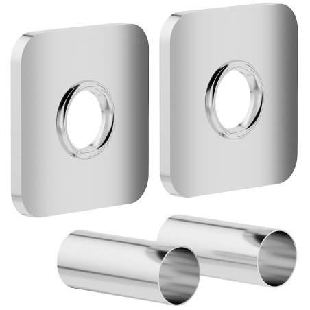 Mexen 1S kit de finition simple pour radiateur, chromé - W909-000-01