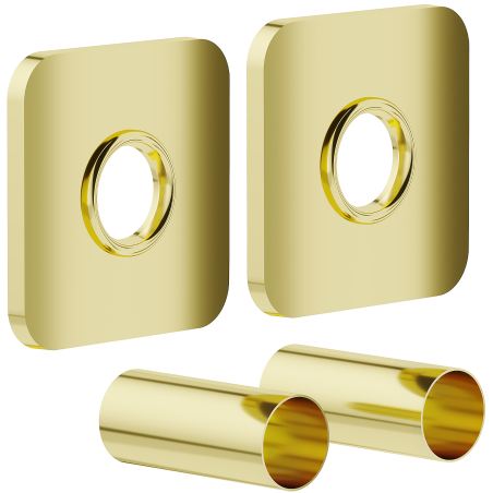 Mexen 1S kit de finition simple pour radiateur, doré - W909-000-50