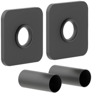 Mexen 1S kit de finition simple pour radiateur, anthracite - W909-000-66