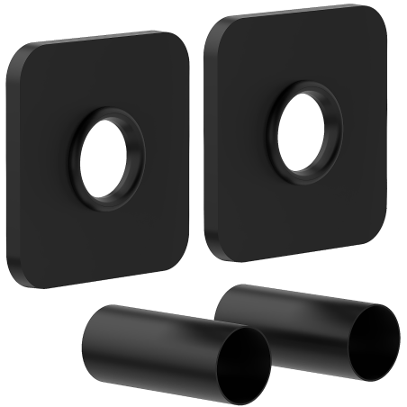 Mexen Uni-Term Ensemble de masquage simple pour radiateur, noir - W909-000-70