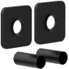 Ensemble masquant simple Mexen S pour radiateur, noir - W909-000-70