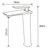 Mexen Purus robinet de lavabo haut, Noir/Or - 745810-75