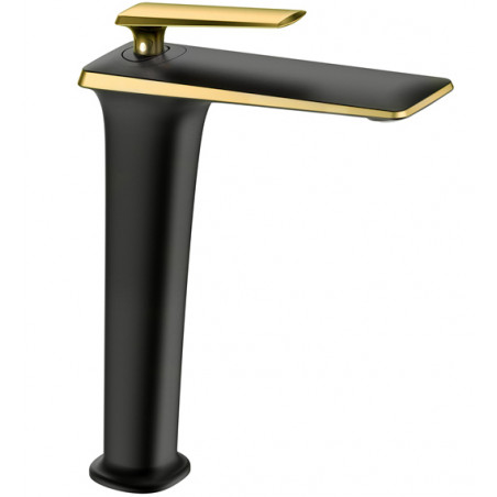 Mexen Purus robinet de lavabo haut, noir/doré - 745810-75