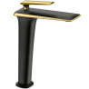 Mexen Purus robinet de lavabo haut, noir/doré - 745810-75