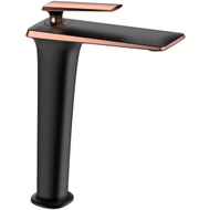 Mexen Purus mitigeur de lavabo haut, noir/or rose - 745810-76