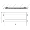 Mexen Line CL21 radiateur à panneaux 500 x 1100 mm, connexion latérale, 1109 W, blanc - W421L-050-110-00