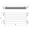 Mexen Line CL22 radiateur à plaques 600 x 600 mm, raccord latéral, 949 W, blanc - W422L-060-060-00