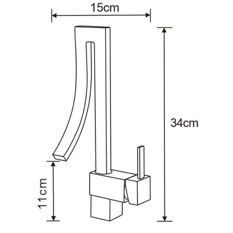 Mexen Elbrus robinet de lavabo haut, chromé - 747100-00