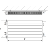 Radiateur plat Mexen Line CL22 600 x 1000 mm, raccordement latéral, 1582 W, blanc - W422L-060-100-00