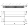 Radiateur plat Mexen Line CVL22 600 x 1000 mm, connexion inférieure, 1582 W, blanc - W622L-060-100-00
