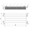 Mexen Line CL33 radiateur à panneau 600 x 600 mm, connexion latérale, 1320 W, blanc - W433L-060-060-00