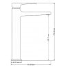 Mexen Lynx robinet de lavabo haut, Chrome - 745910-00