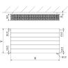Radiateur Mexen Line CVL33 en acier 900 x 1100 mm, connexion inférieure, 3301 W, blanc - W633L-090-110-00