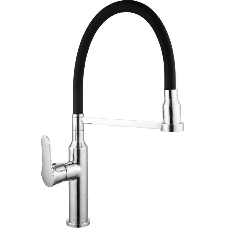 Mexen Edna robinet de cuisine, chrom/noir - 672900-00