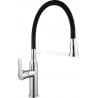 Mexen Edna robinet de cuisine, Chrome/Noir - 672900-00