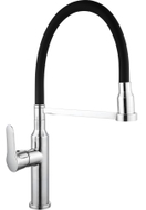 Mexen Edna robinet de cuisine, chrom/noir - 672900-00