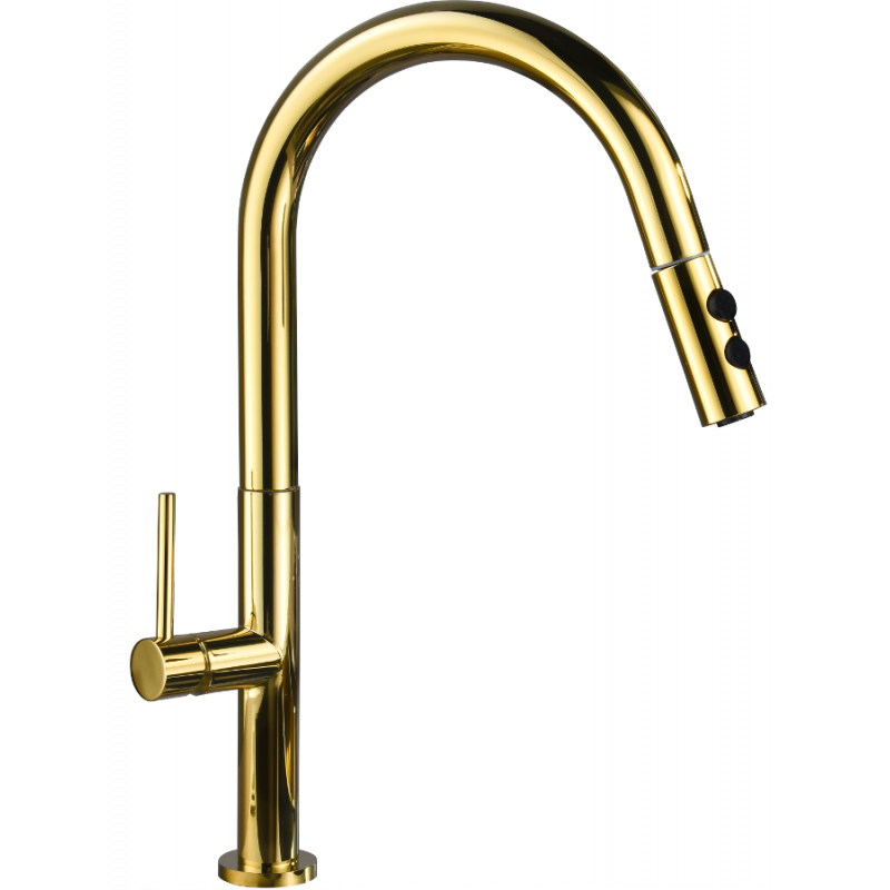 Mexen Ava robinet de cuisine, Or - 672800-50