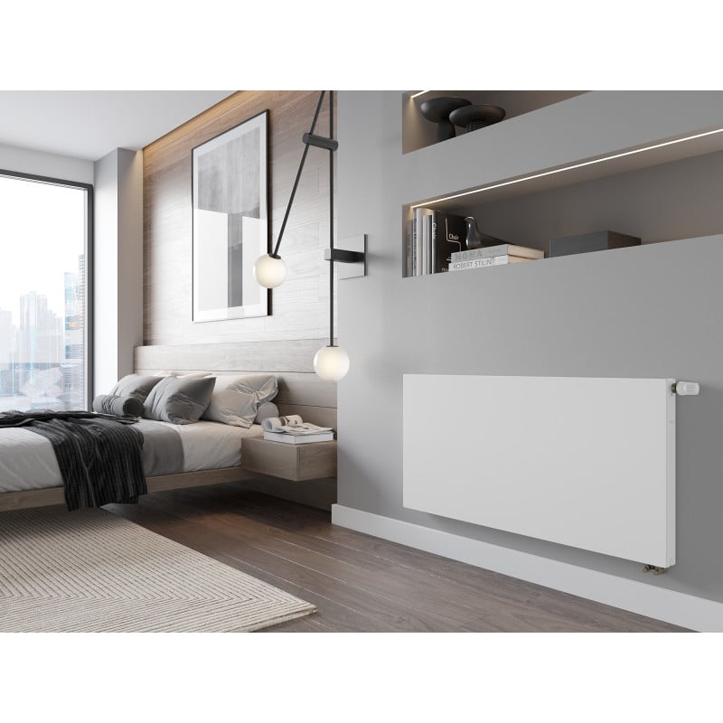 Mexen Flat CVF11 radiateur plat 600 x 1800 mm, raccordement inférieur, 1410 W, blanc - W611F-060-180-00