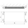 Mexen Flat CF22 radiateur plat 900 x 900 mm, raccordement latéral, 1979 W, blanc - W422F-090-090-00