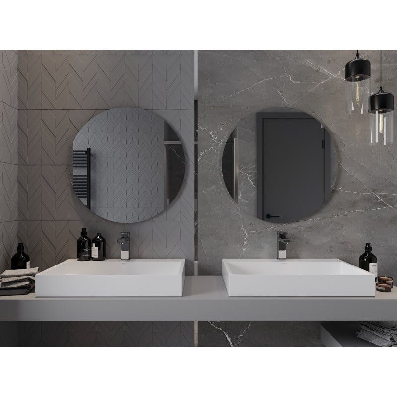 Mexen Alto miroir de salle de bain rond 70 cm - 9853-070-070-000-00