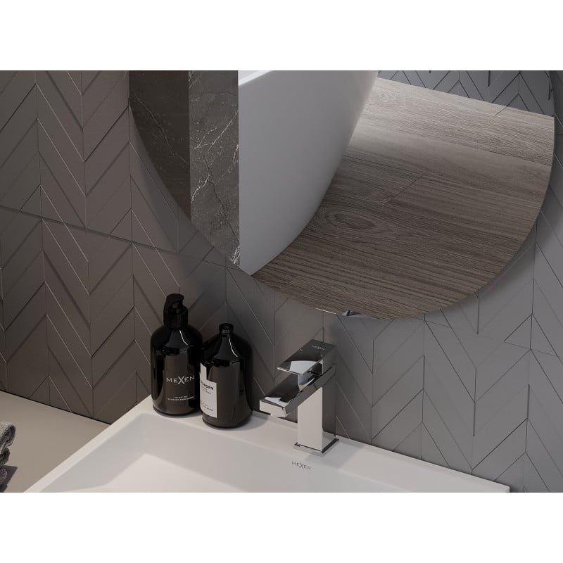 Mexen Alto miroir de salle de bain rond 70 cm - 9853-070-070-000-00