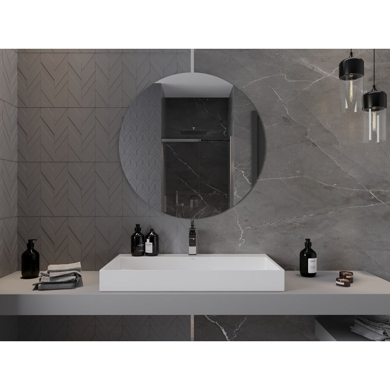 Mexen Alto miroir de salle de bains rond 90 cm - 9853-090-090-000-00