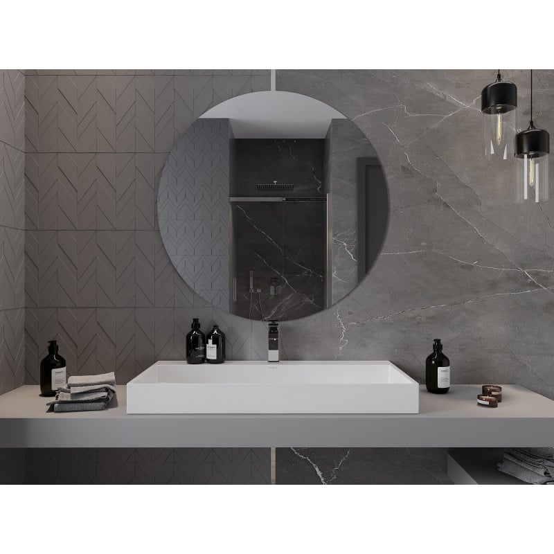 Mexen Alto miroir rond de salle de bain 100 cm - 9853-100-100-000-00