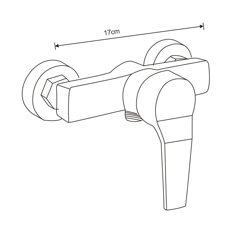 Mexen Caro mitigeur de douche, chrome - 746640-00