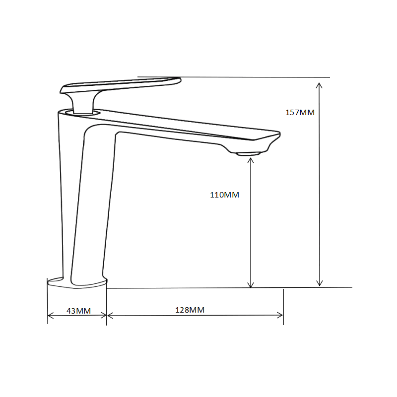Mexen Ares robinet de lavabo, noir - 744100-70