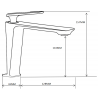 Mexen Ares robinet de lavabo, Noir - 744100-70