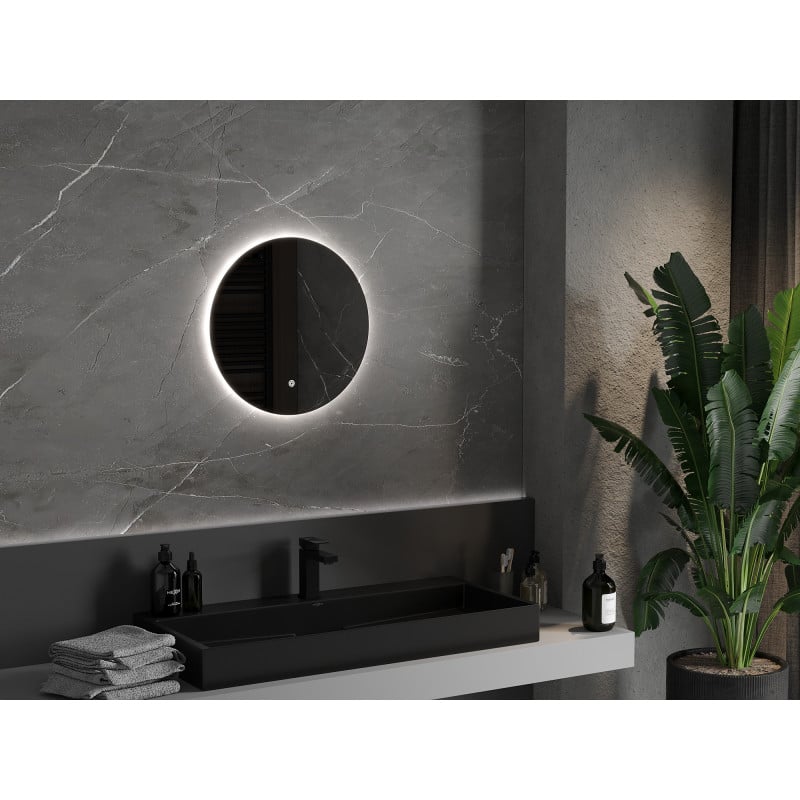 Mexen Erg miroir de salle de bain éclairé, rond 50 cm, LED 6000K, antibuée - 9823-050-050-611-00