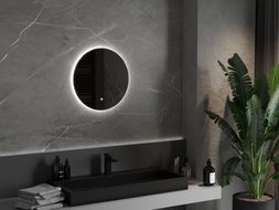 Mexen Erg miroir de salle de bains éclairé, rond 50 cm, LED 6000K, anti-buée - 9823-050-050-611-00