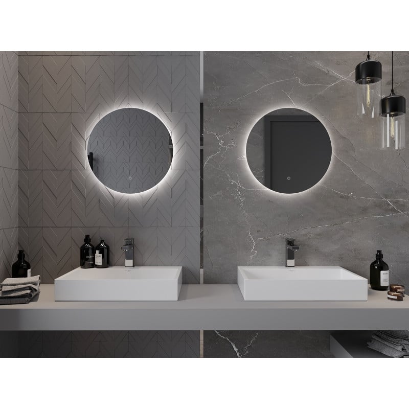 Mexen Erg miroir de salle de bain éclairé, rond 50 cm, LED 6000K, antibuée - 9823-050-050-611-00