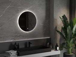 Mexen Erg miroir de salle de bain éclairé, rond 60 cm, LED 6000K, antibuée - 9823-060-060-611-00