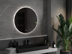 Mexen Erg miroir de salle de bain éclairé, rond 80 cm, LED 6000K, anti-buée - 9823-080-080-611-00